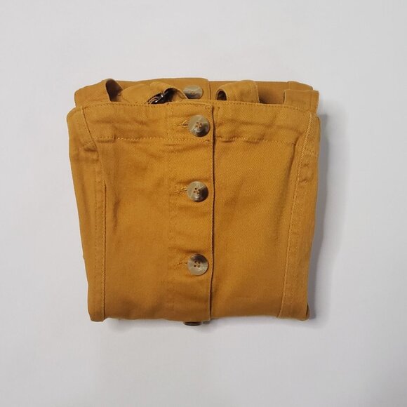 H&M Divided Dress Women's Size 2 Denim Overall Jumper Mustard Gold 90s Y2K Retro - Picture 14 of 16